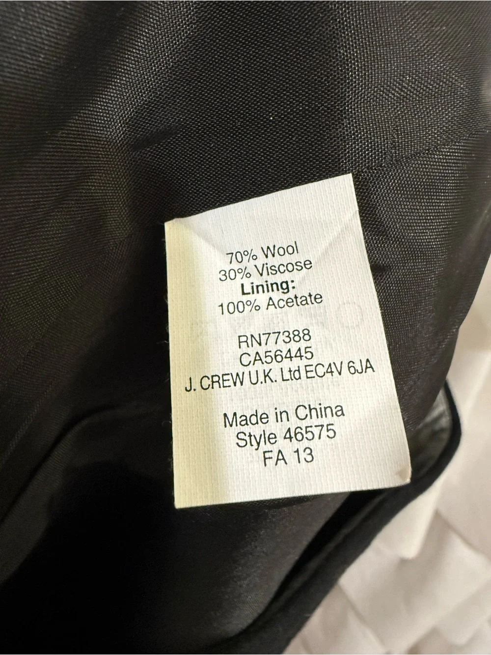 J. Crew wool blend Black Pencil Skirt